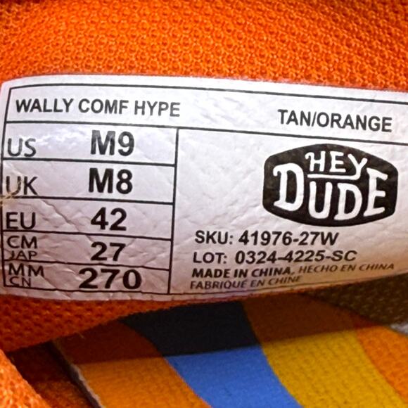 Hey Dude Shoes Mens 9 Wally Comfy Hype Casual Comfort Moc Toe Sneakers Beige - Picture 11 of 11